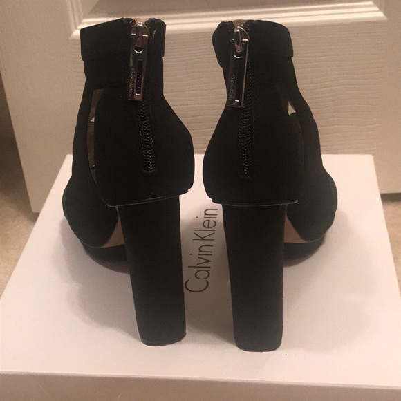 Black Calvin Klein Desiree Nubuck/Stretch Mesh - Picture 2 of 2